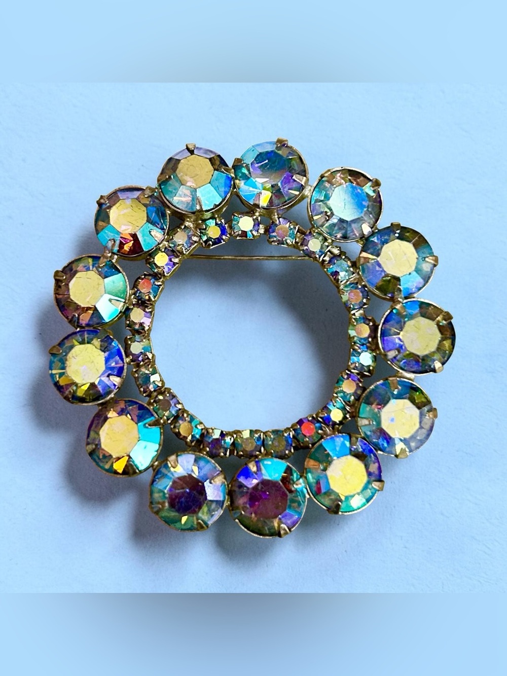Dazzling Vintage Aurora Borealis Brooch